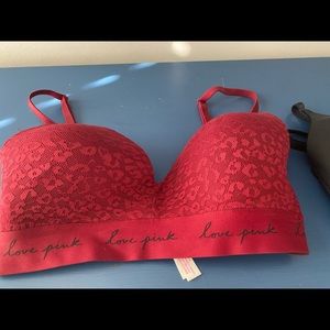 Maroon bra- pink brand from Victoria secrets